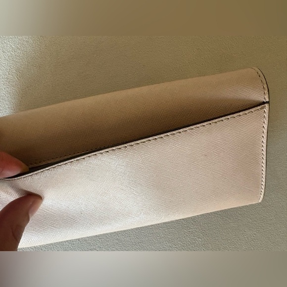 Michael Kors Women's Blush Pink Crossgrain Leather Wallet Billfold - Picture 5 of 5